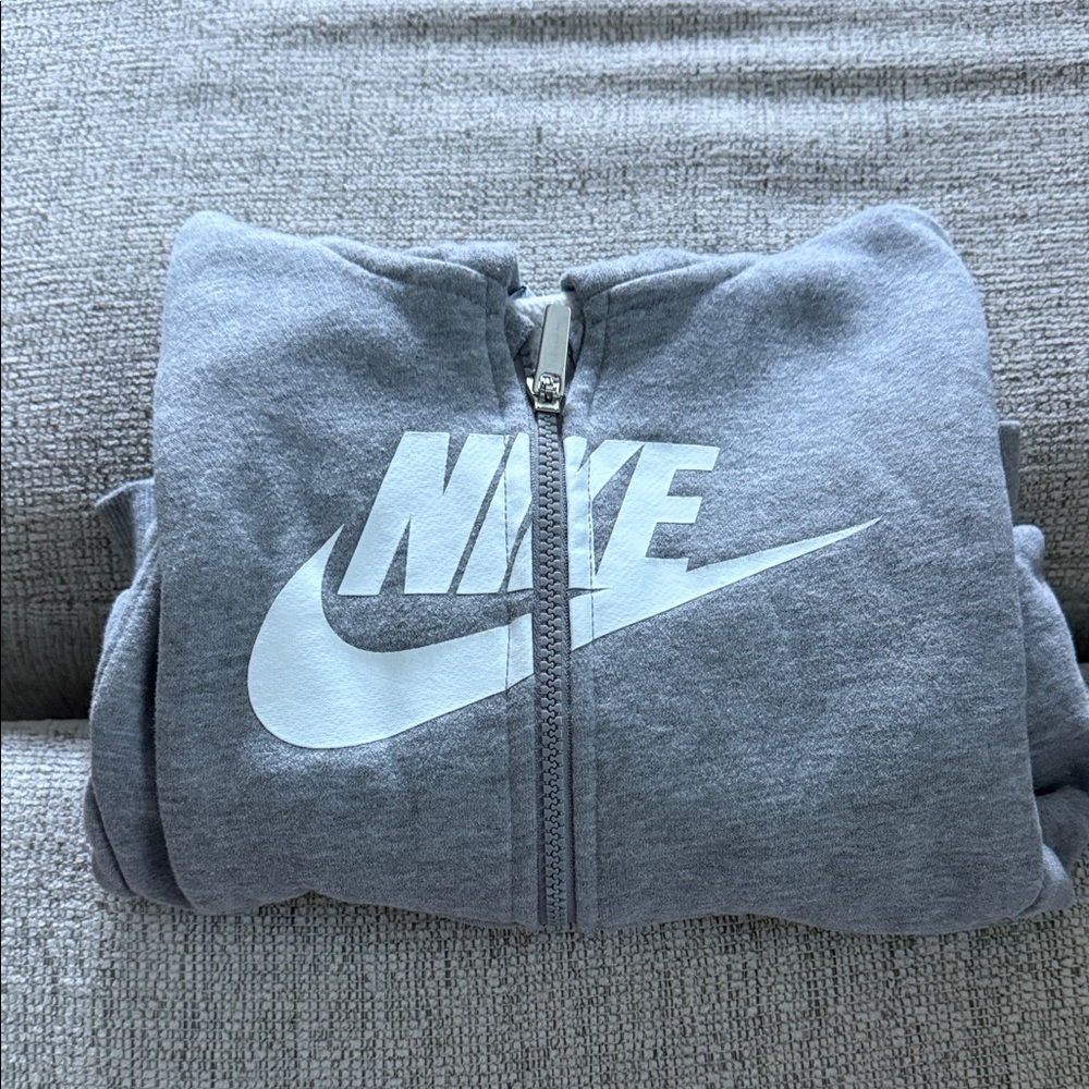 Nike Heather Gray Full-Zip Hoodie